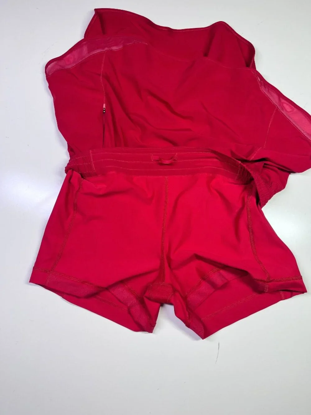 Lululemon Size 14 Hotty Hot High-Rise Skirt Shorts Lining Red W8ADFR *Flaw